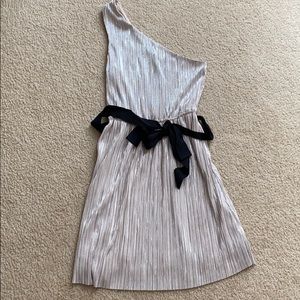 One shoulder shimmer dress